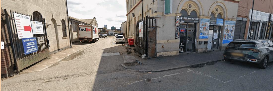 Street view and yard entrance featured in our reclaimed bricks delivery guide