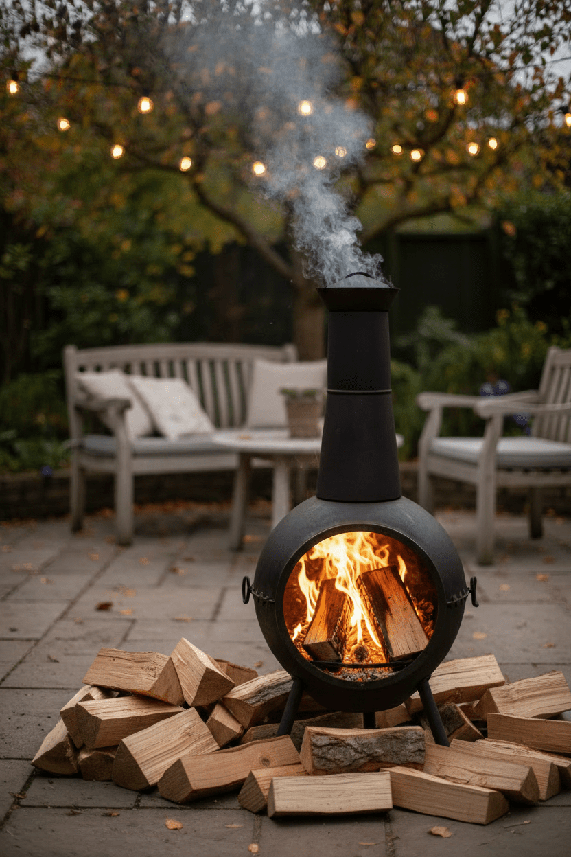 kiln-dried-logs-burning outdoors