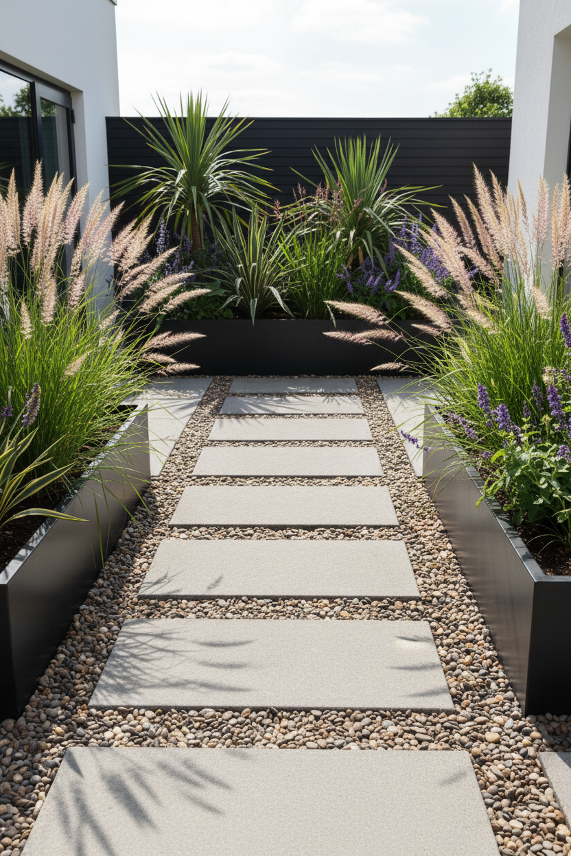 pea-gravel-modern-garden