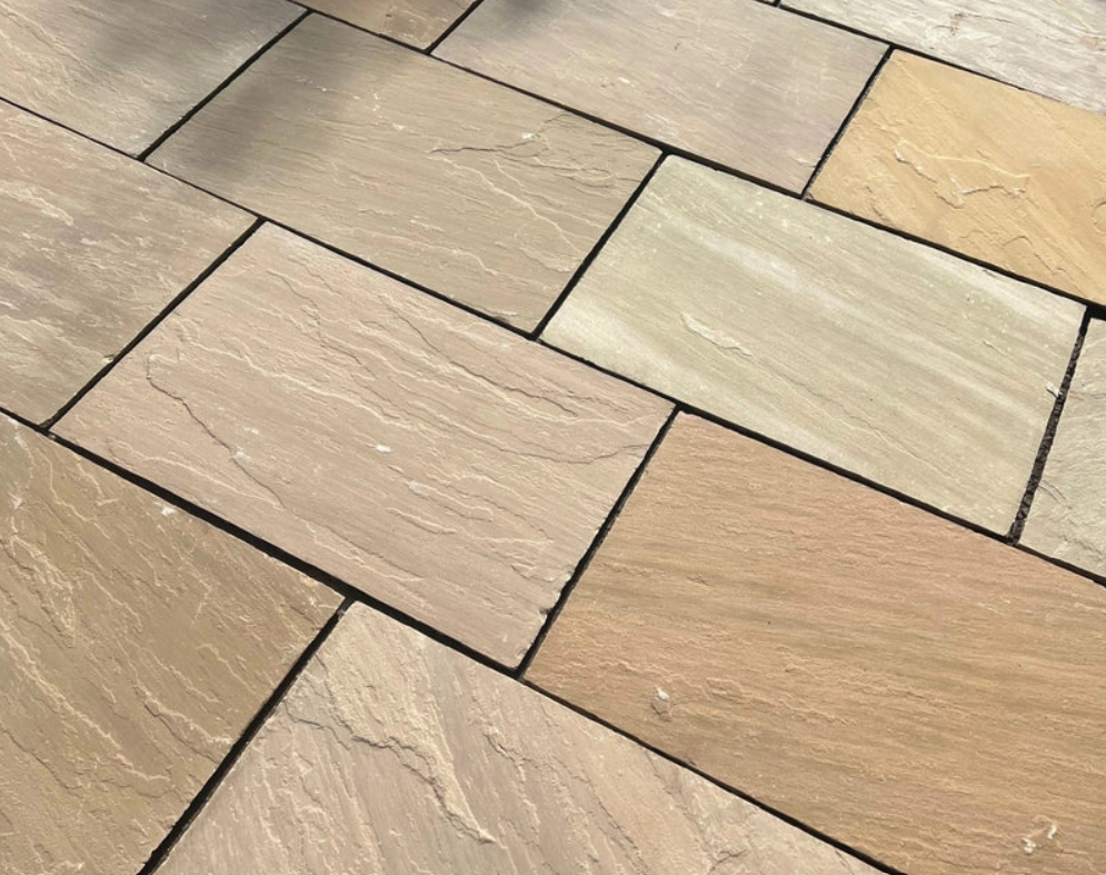 raj green indiansandstone paving